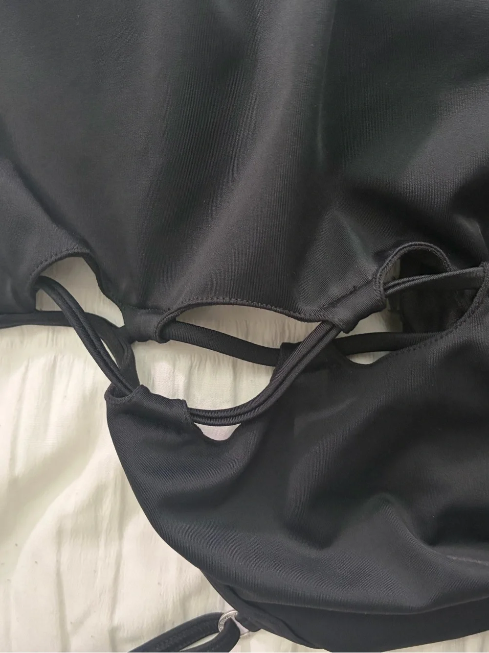Abercrombie & Fitch Black V-Neck One-Piece Swimsuit